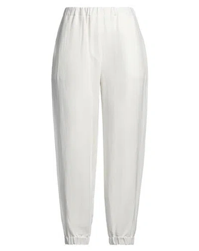 ANTONELLI ANTONELLI WOMAN PANTS IVORY SIZE 6 VISCOSE, LINEN