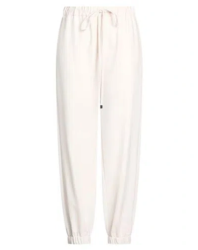Antonelli Woman Pants Ivory Size 8 Polyester, Virgin Wool, Elastane In White