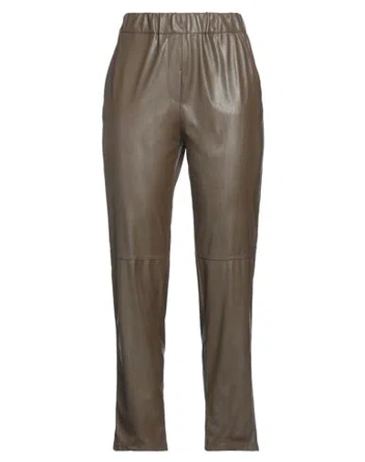Antonelli Woman Pants Khaki Size 6 Polyester, Polyurethane In Beige