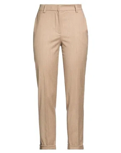 Antonelli Woman Pants Light Brown Size 6 Virgin Wool, Viscose, Polyester, Elastane