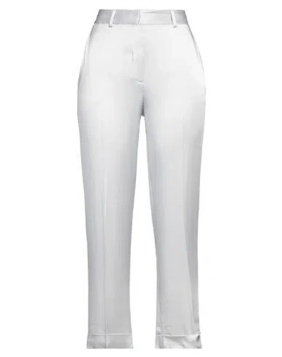 Antonelli Woman Pants Light Grey Size 10 Acetate, Viscose