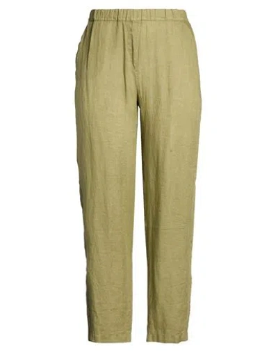 Antonelli Woman Pants Military Green Size 14 Linen