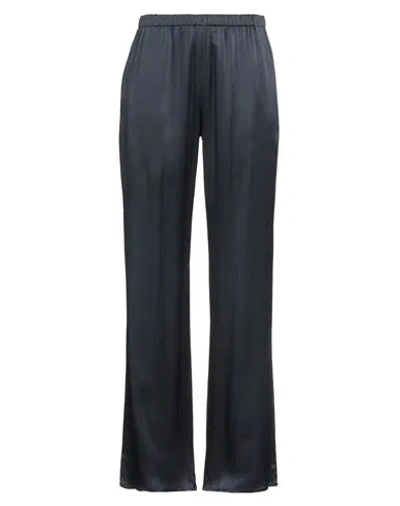 Antonelli Woman Pants Navy Size 10 Acetate, Silk In Blue