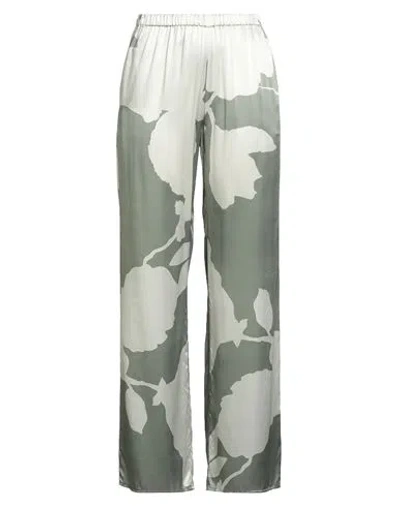 Antonelli Woman Pants Sage Green Size 6 Silk In Multi