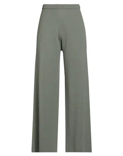 Antonelli Woman Pants Sage Green Size L Wool, Silk, Cashmere