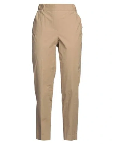 Antonelli Woman Pants Sand Size 10 Polyester, Elastane In Neutral