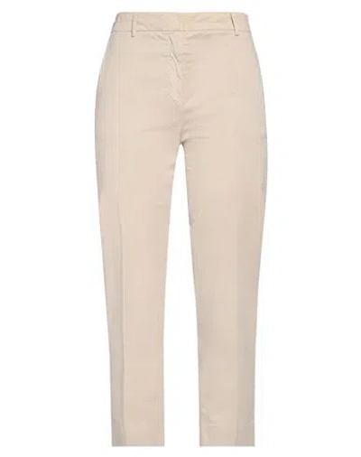 Antonelli Woman Pants Sand Size 12 Cotton, Elastane In Beige
