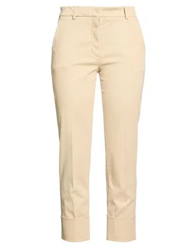 Antonelli Woman Pants Sand Size 6 Lyocell, Cotton, Elastane In Brown