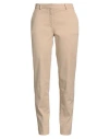 Antonelli Woman Pants Sand Size 8 Cotton, Lycra, Elastane In Beige
