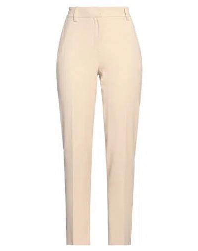 Antonelli Woman Pants Sand Size 8 Viscose, Acetate, Elastane In Beige