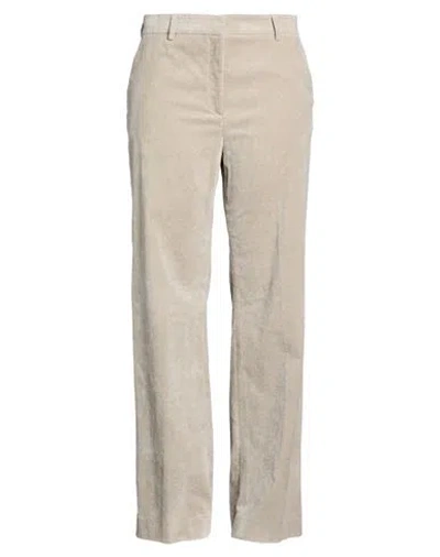 Antonelli Woman Pants Taupe Size 12 Cotton, Modal, Elastane In Grey