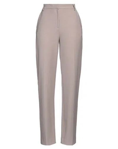 Antonelli Woman Pants Taupe Size 6 Polyester, Virgin Wool, Elastane In Grey