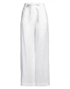 Antonelli Woman Pants White Size 12 Linen In White