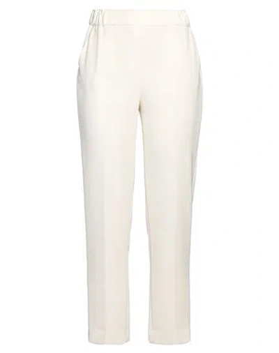 Antonelli Woman Pants White Size 6 Polyester, Elastane