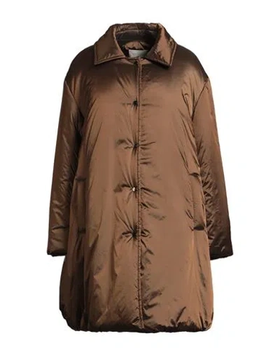 Antonelli Woman Puffer Brown Size 10 Polyester