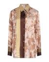 Antonelli Woman Shirt Beige Size 10 Silk In Multi