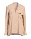 Antonelli Woman Shirt Beige Size 6 Viscose, Silk In Beige