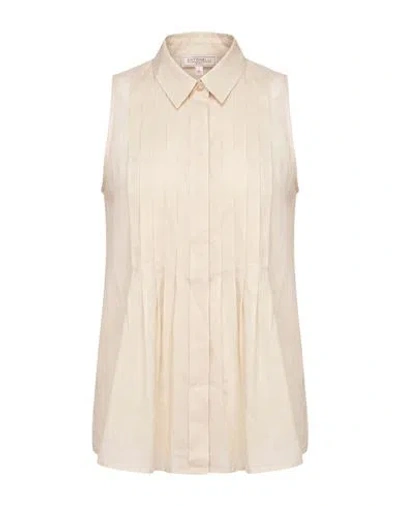 Antonelli Woman Shirt Beige Size 8 Ramie