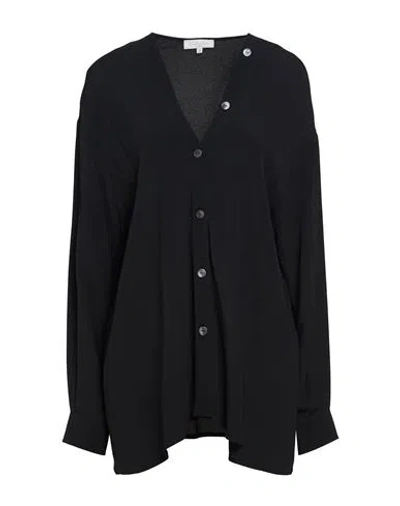 Antonelli Woman Shirt Black Size 14 Acetate, Silk