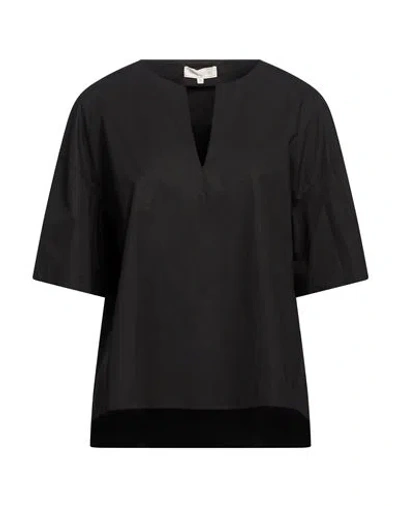 Antonelli Woman Shirt Black Size 6 Cotton, Elastane
