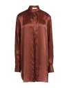 Antonelli Woman Shirt Brick Size 6 Silk In Red