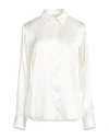 Antonelli Woman Shirt Ivory Size 10 Silk, Lycra In White