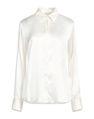 Antonelli Woman Shirt Ivory Size 10 Silk, Lycra In White