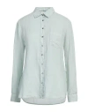 Antonelli Woman Shirt Light Green Size 10 Linen