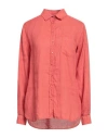 Antonelli Woman Shirt Rust Size 6 Linen In Red