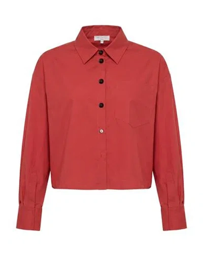 Antonelli Woman Shirt Tomato Red Size 10 Cotton, Elastane