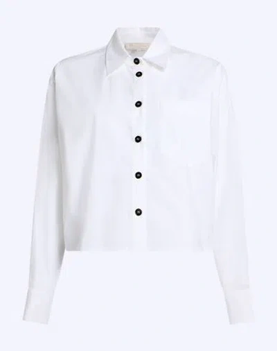 Antonelli Woman Shirt White Size 6 Cotton, Elastane