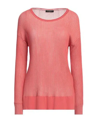 Antonelli Woman Sweater Coral Size M Cotton In Red
