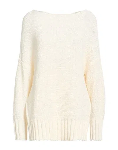 Antonelli Woman Sweater Cream Size S Cotton, Recycled Polyamide, Polyamide In Neutral