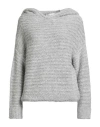 Antonelli Woman Sweater Grey Size L Synthetic Fibers, Alpaca Wool, Wool, Silk, Cashmere