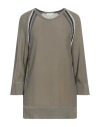 Antonelli Woman Sweater Military Green Size S Cotton, Viscose, Metallic Polyester In Green