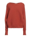 Antonelli Woman Sweater Rust Size S Wool, Silk, Cashmere In Orange