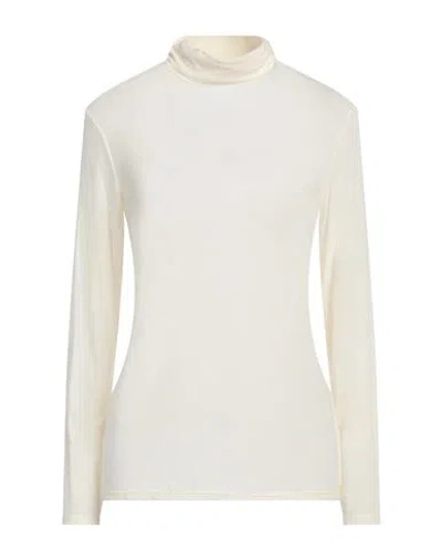 Antonelli Woman T-shirt Cream Size 8 Modal, Polyamide, Elastane, Cashmere In Beige
