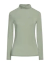 Antonelli Woman T-shirt Sage Green Size 8 Modal, Polyamide, Elastane, Cashmere