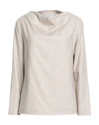 Antonelli Woman Top Beige Size 16 Wool, Polyester, Viscose, Elastane