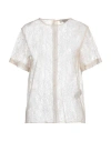 Antonelli Woman Top Beige Size 8 Polyamide, Cotton In Beige
