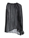 Antonelli Woman Blouse Black Size 8 Ramie In Black