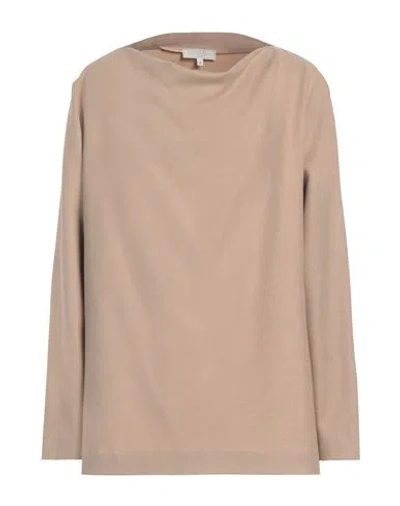 Antonelli Woman Top Camel Size 16 Wool, Polyester, Viscose, Elastane In Beige