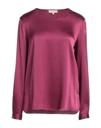 Antonelli Woman Top Plum Size 6 Silk, Lycra In Purple
