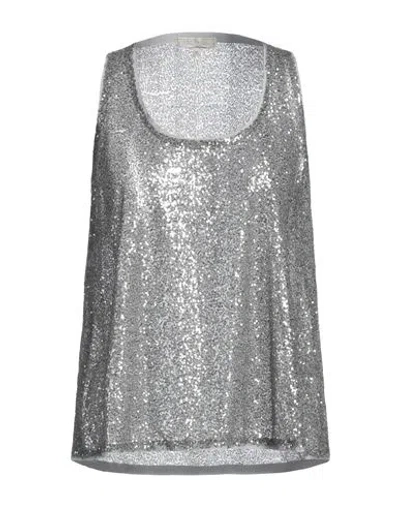 Antonelli Woman Top Grey Size 10 Polyester
