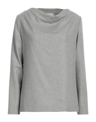 Antonelli Woman Top Grey Size 6 Wool, Polyester, Viscose, Elastane