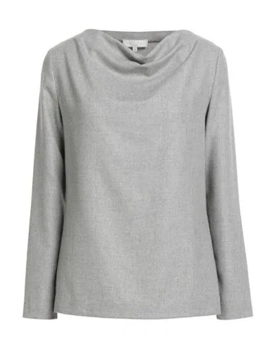 Antonelli Woman Top Grey Size 6 Wool, Polyester, Viscose, Elastane In Gray