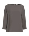Antonelli Woman Top Khaki Size 8 Polyester, Elastane In Beige