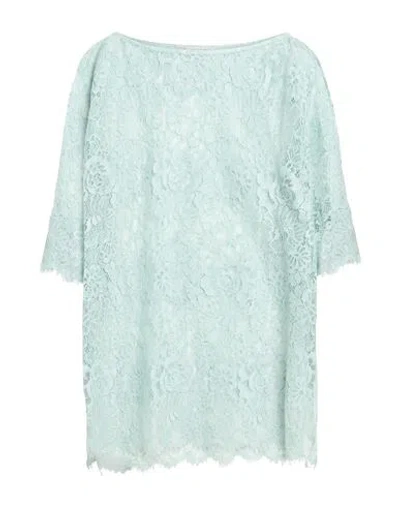 Antonelli Woman Top Light Green Size 10 Cotton, Polyamide