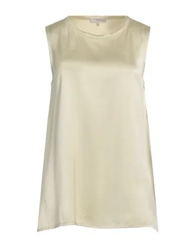 Antonelli Woman Top Light Green Size 6 Silk, Lycra