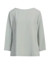 Antonelli Woman Top Light Green Size 8 Polyester, Elastane